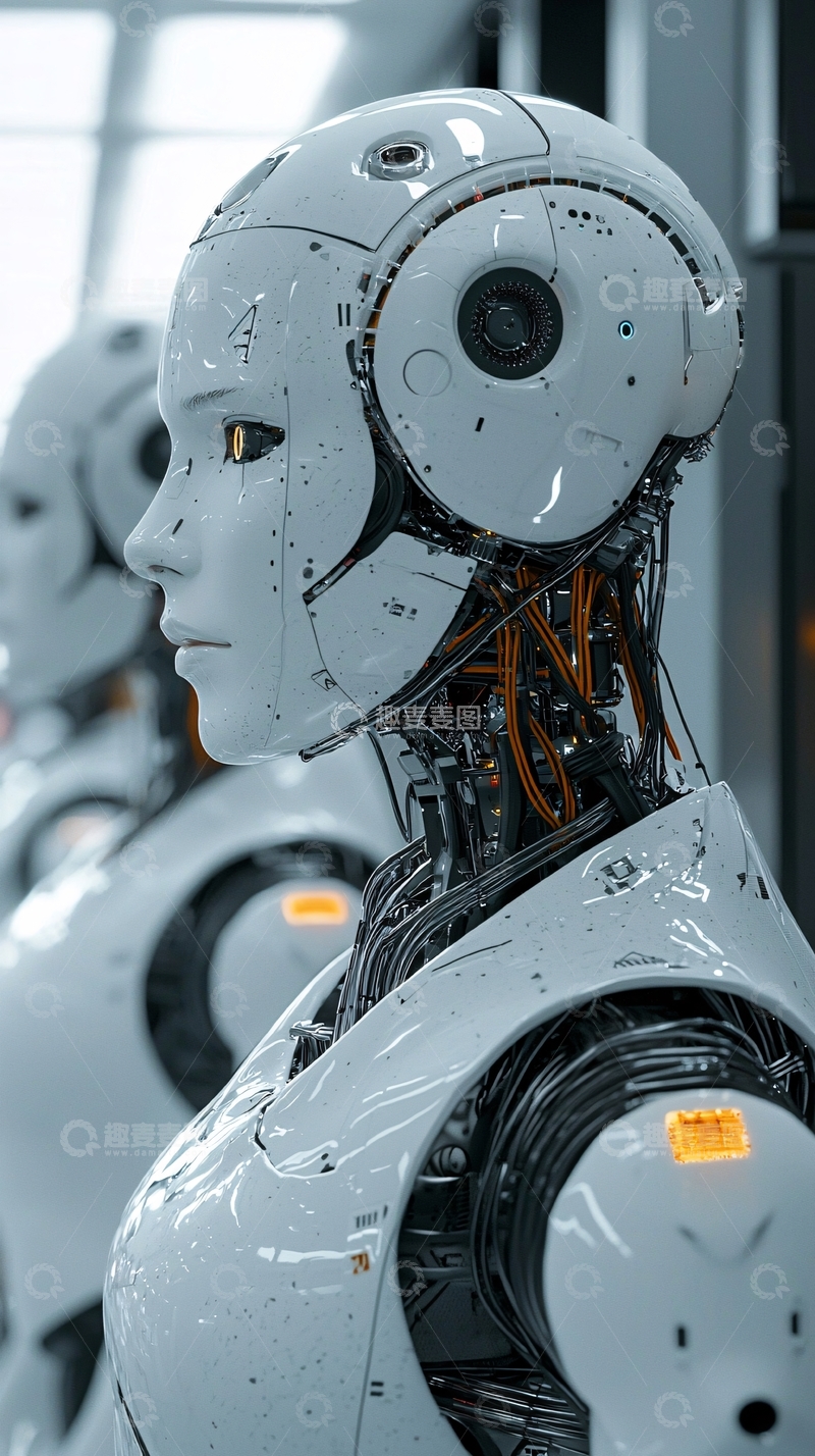 高清大图下载【趣麦麦图】未来感机器人