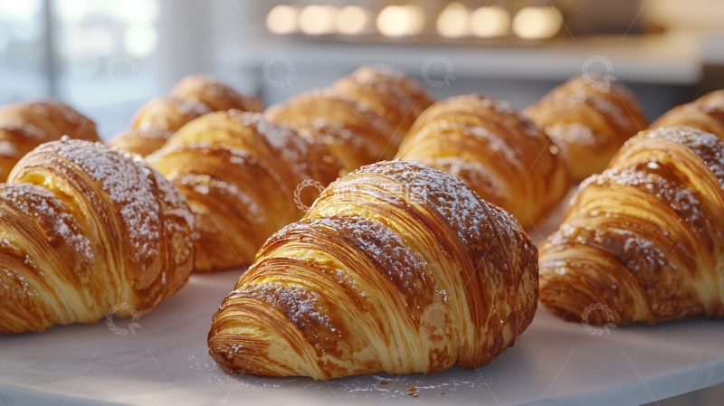 高清大图下载【趣麦麦图】酥脆可口的牛角面包