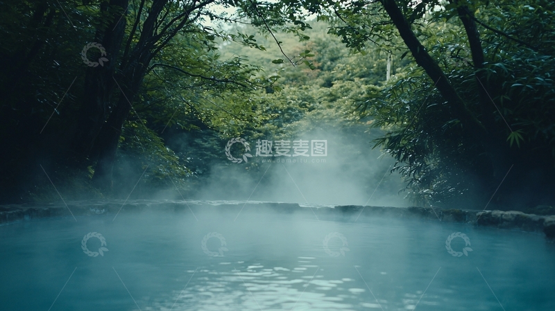 高清大图下载【趣麦麦图】热带雨林温泉