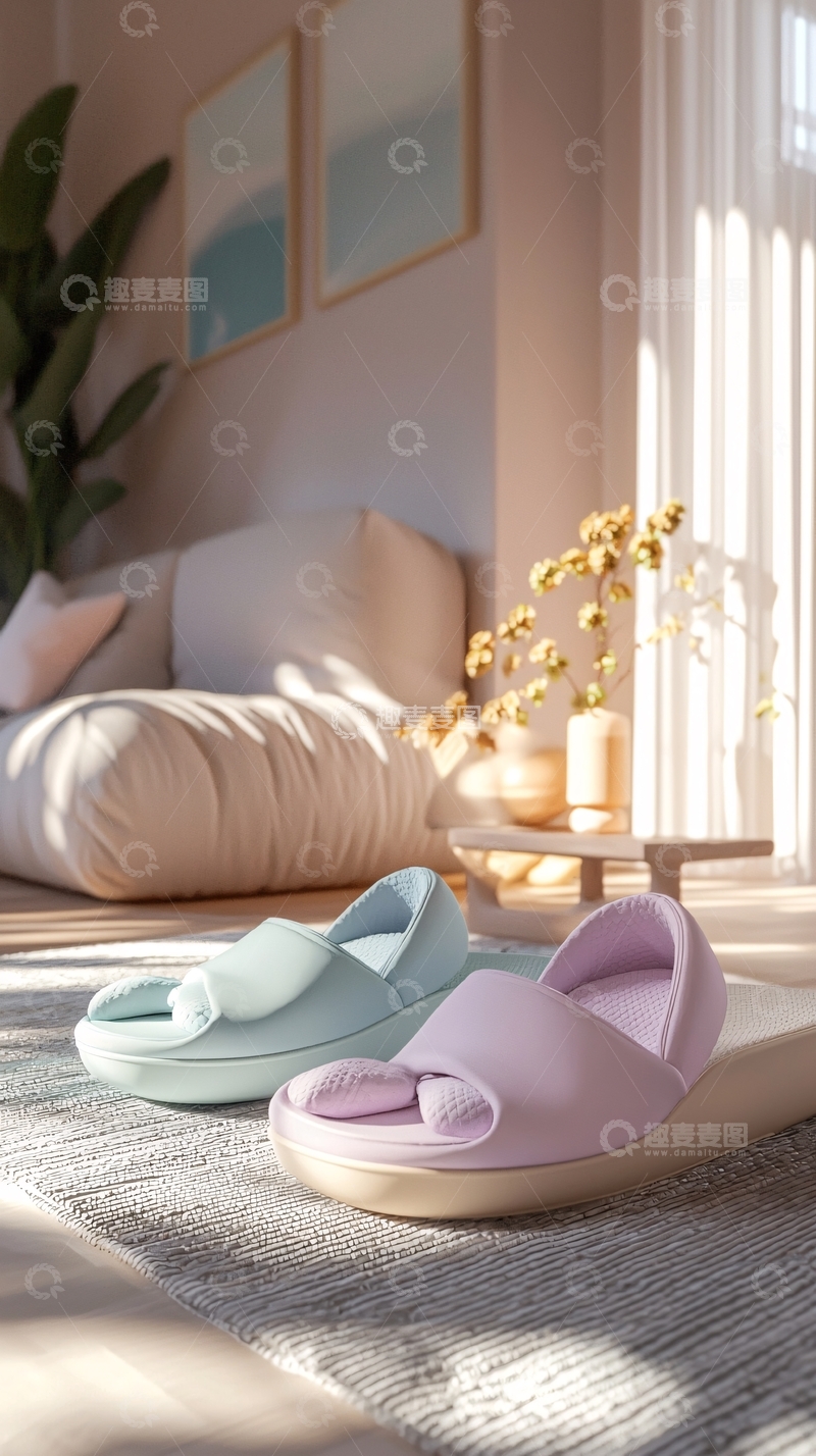 高清大图下载【趣麦麦图】家居室内拖鞋