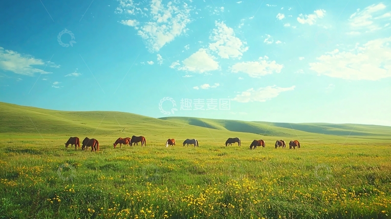 高清大图下载【趣麦麦图】草原