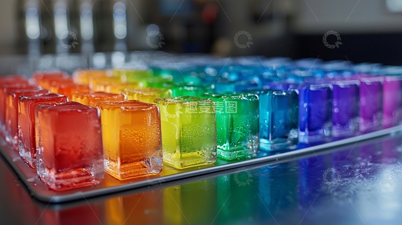 高清大图下载【趣麦麦图】彩虹色果冻