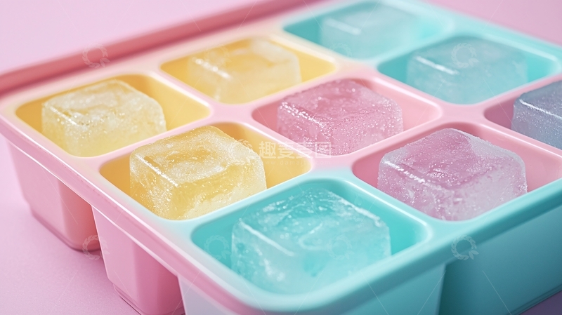 高清大图下载【趣麦麦图】彩色冰块模具
