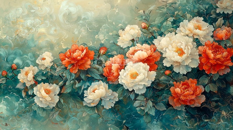 高清大图下载【趣麦麦图】油画玫瑰花壁纸