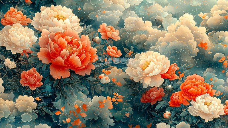 高清大图下载【趣麦麦图】牡丹花海