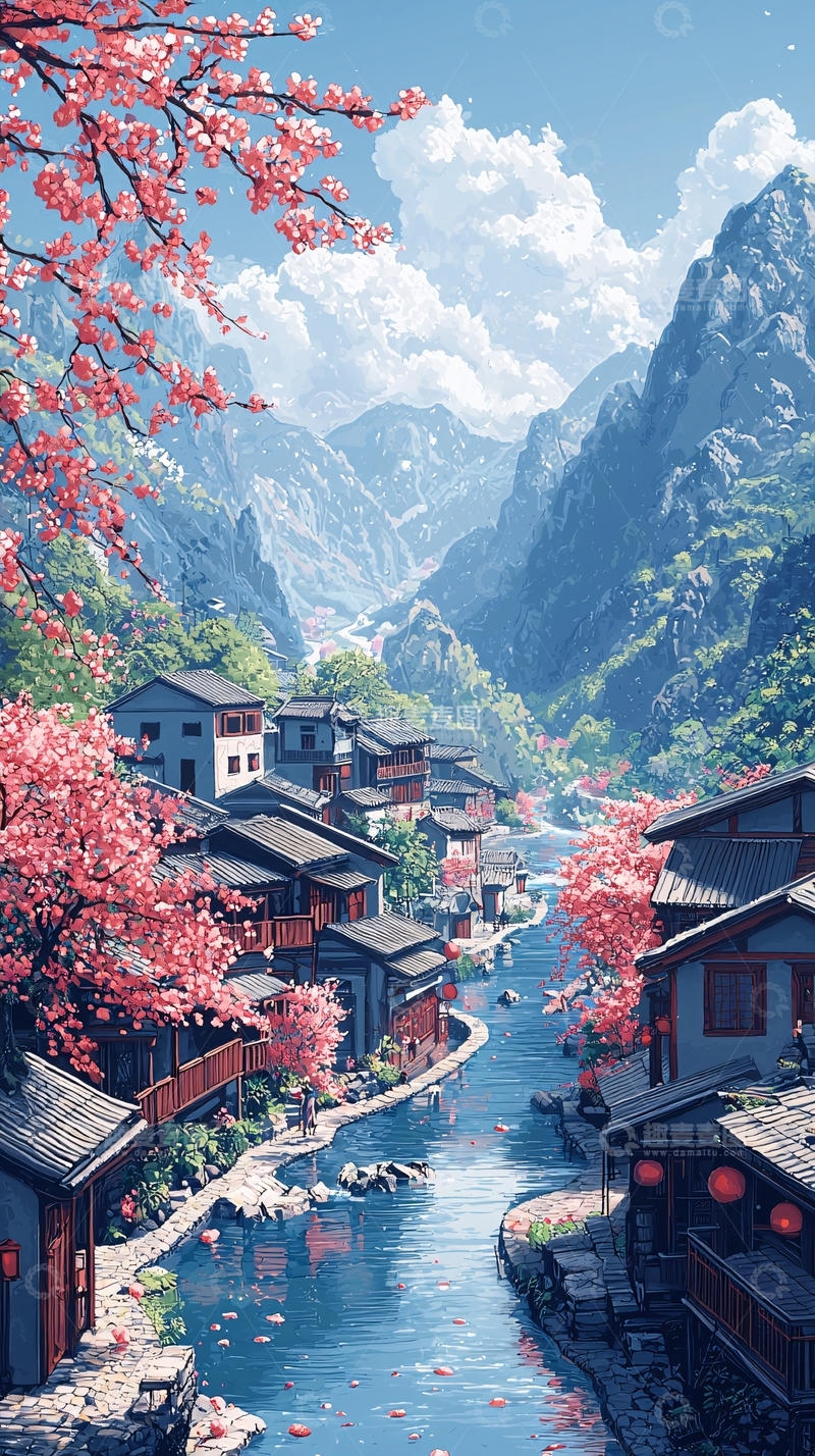 高清大图下载【趣麦麦图】桃花源记