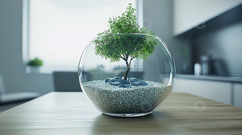 高清大图下载【趣麦麦图】玻璃球盆栽