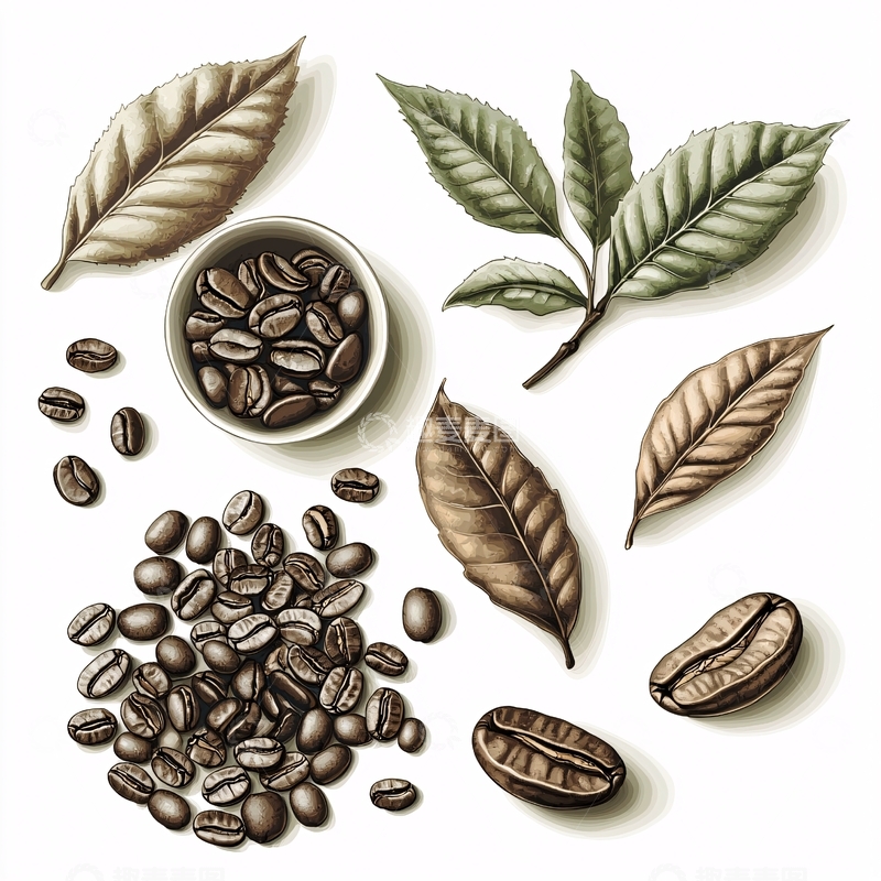 高清大图下载【趣麦麦图】咖啡豆4
