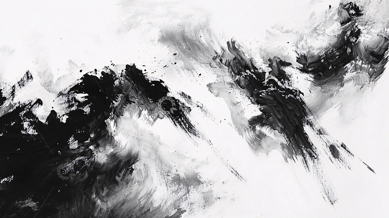 高清大图下载【趣麦麦图】黑白抽象画