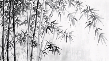 水墨画竹子