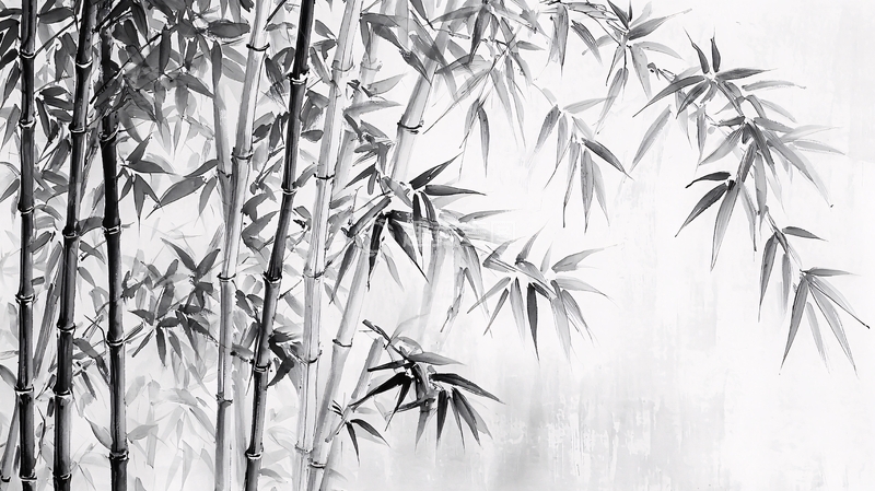 高清大图下载【趣麦麦图】水墨画竹子