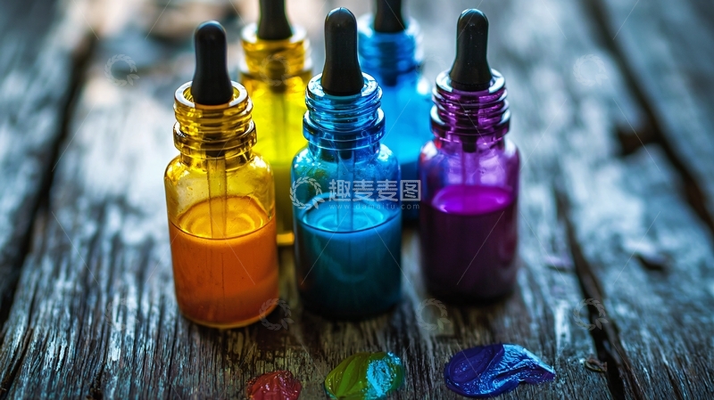 高清大图下载【趣麦麦图】彩色滴瓶