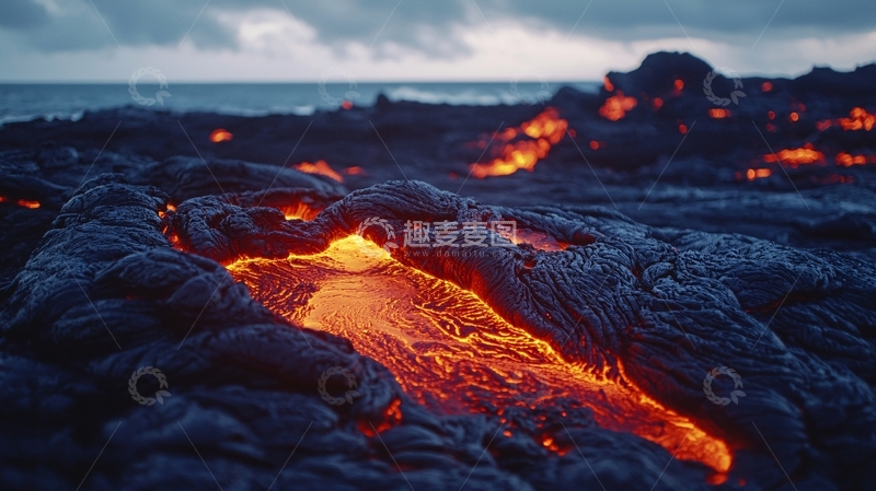 高清大图下载【趣麦麦图】火山熔岩