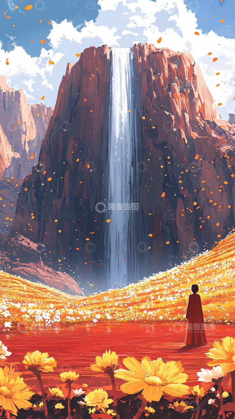 高清大图下载【趣麦麦图】壮丽瀑布