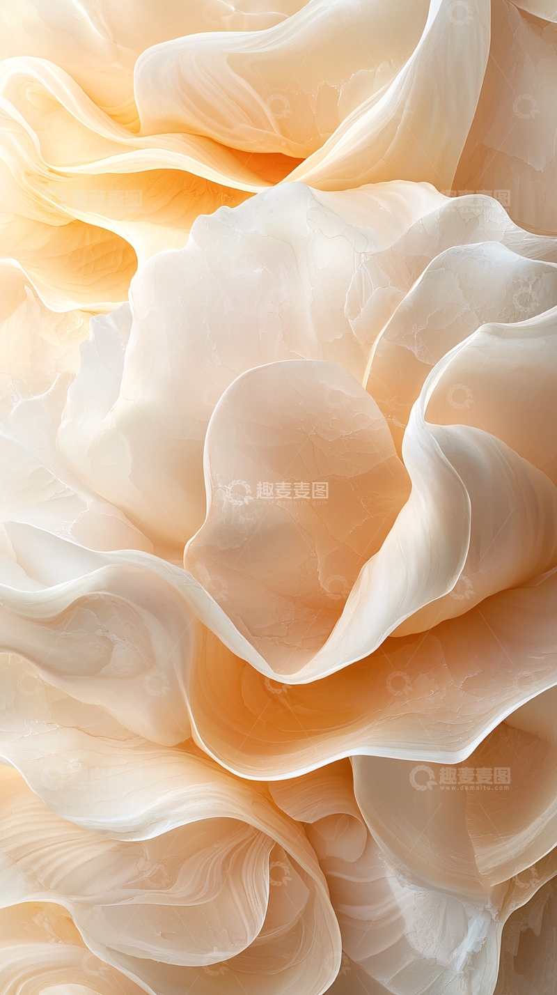 高清大图下载【趣麦麦图】轻柔的米色褶皱面料
