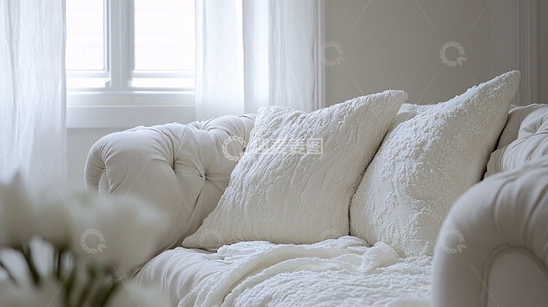高清大图下载【趣麦麦图】白色沙发