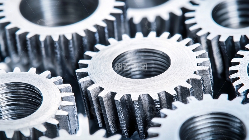 高清大图下载【趣麦麦图】精密金属齿轮特写