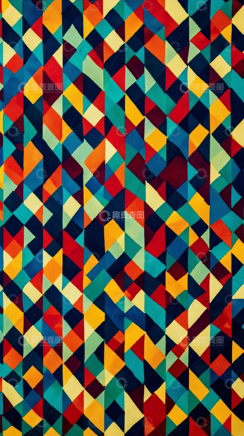 高清大图下载【趣麦麦图】彩色几何图案