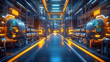 未来科技感工厂内部