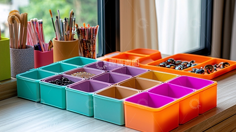 高清大图下载【趣麦麦图】彩色收纳盒
