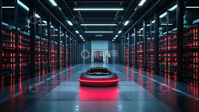 高清大图下载【趣麦麦图】科幻汽车行驶数据中心