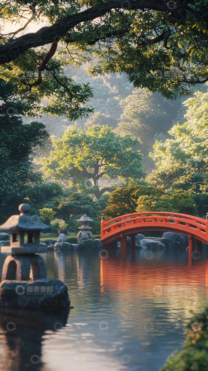 高清大图下载【趣麦麦图】日式庭院