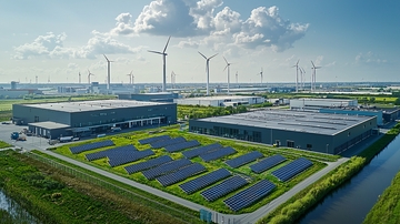 工业区与可再生能源和谐共存