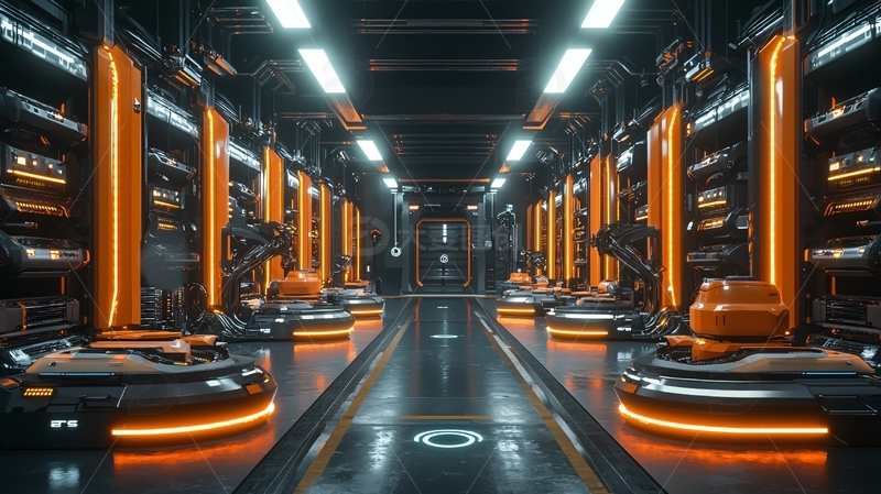 高清大图下载【趣麦麦图】未来感工厂内部场景