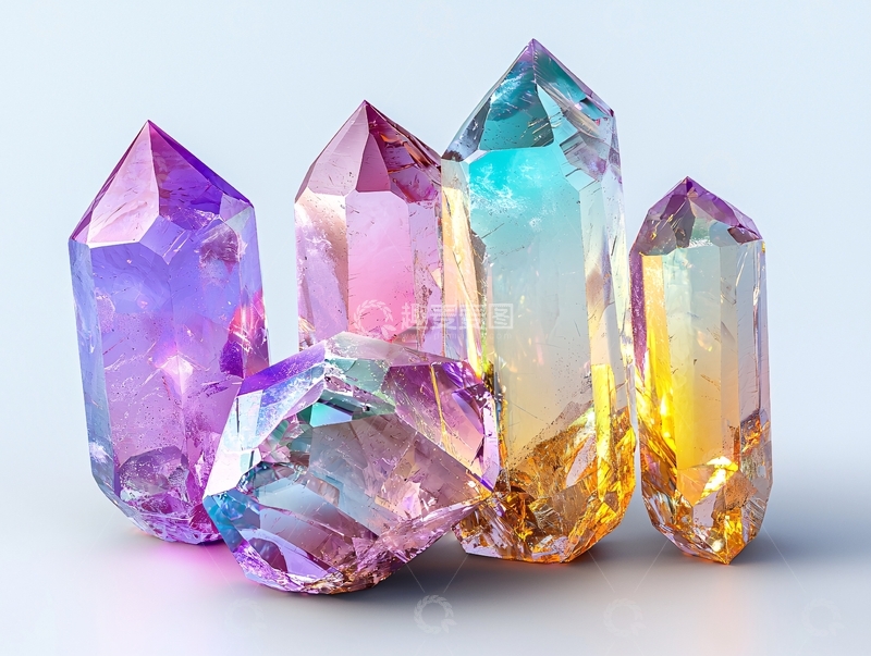 高清大图下载【趣麦麦图】彩色水晶簇
