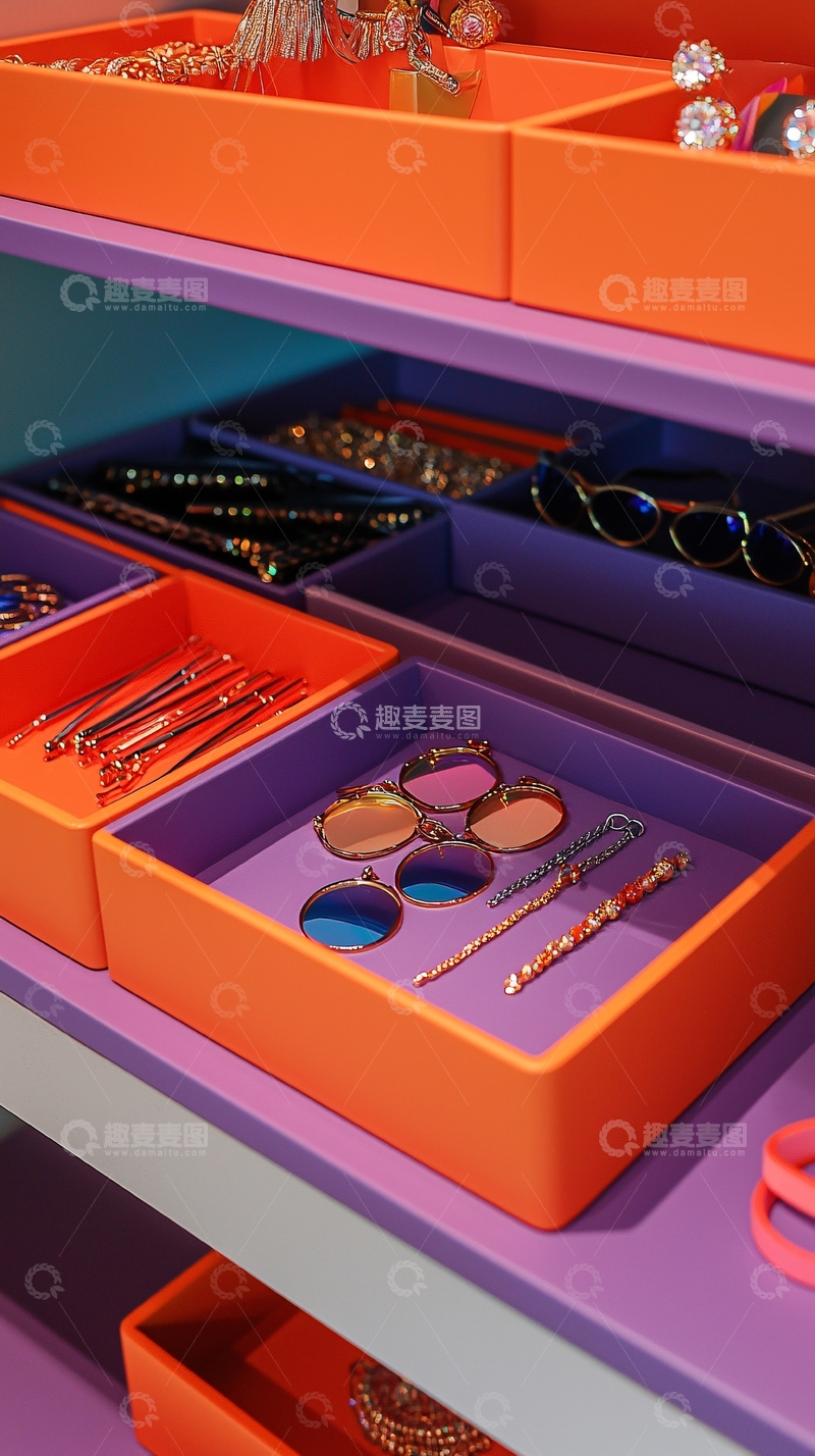 高清大图下载【趣麦麦图】彩色收纳盒