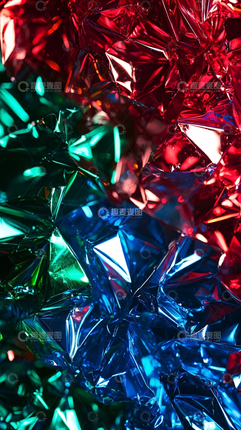 高清大图下载【趣麦麦图】红蓝绿宝石质感背景