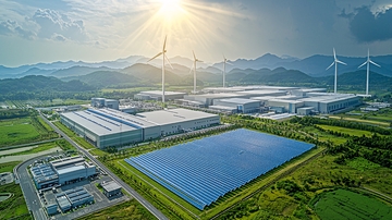 绿色能源工厂全景图