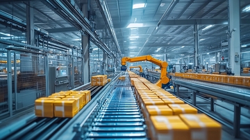 自动化生产线和纸箱