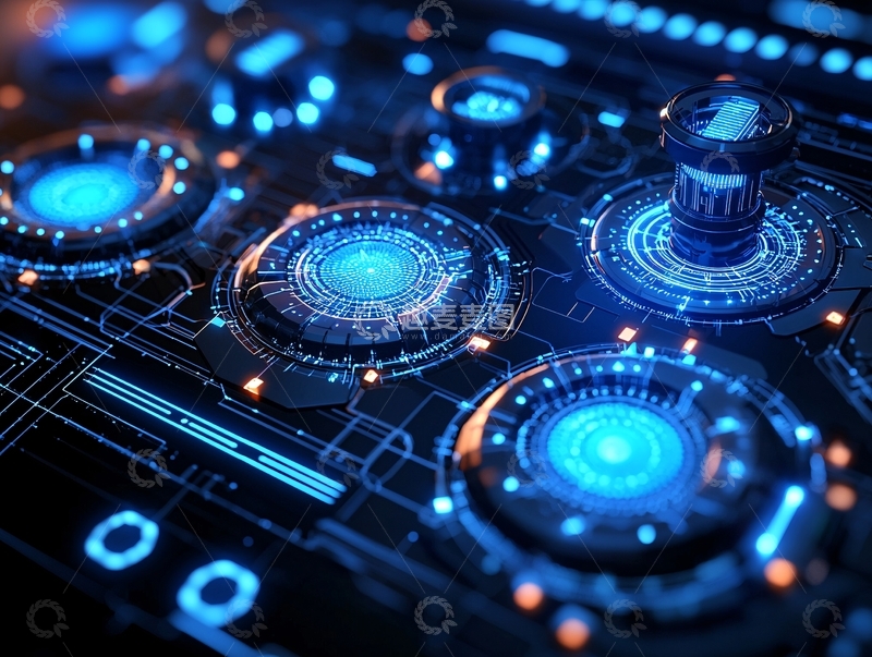 高清大图下载【趣麦麦图】未来科技感的控制面板