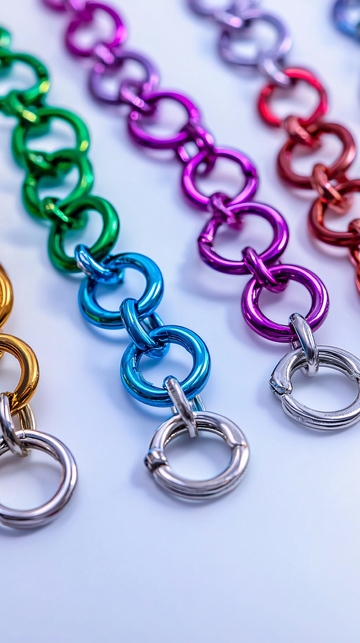 彩色金属链条手镯