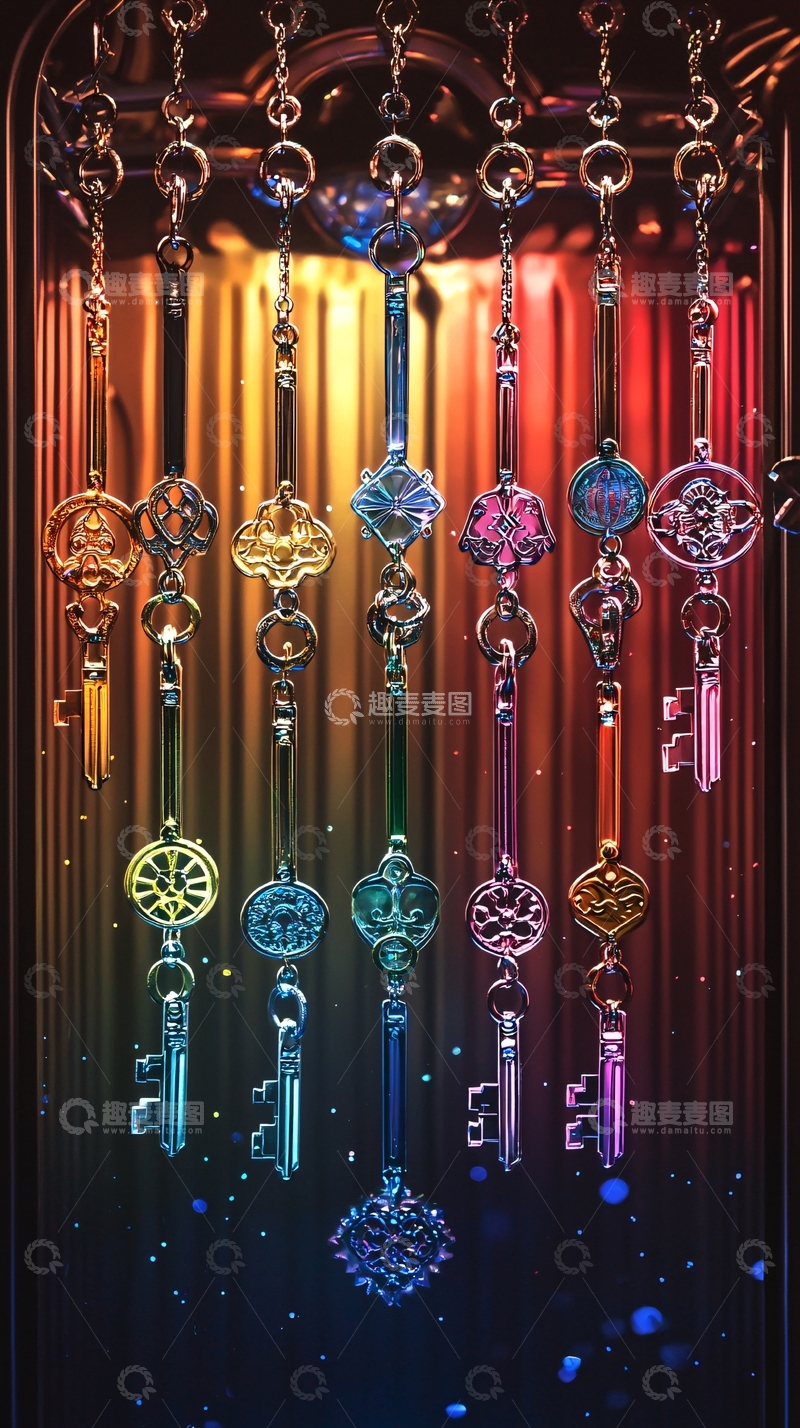 高清大图下载【趣麦麦图】彩虹钥匙
