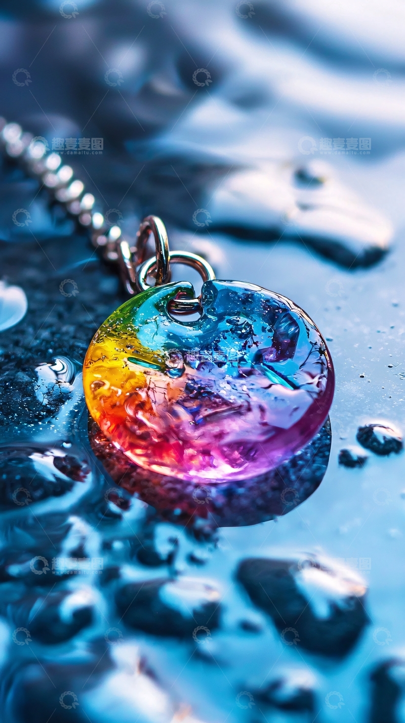 高清大图下载【趣麦麦图】彩虹吊坠