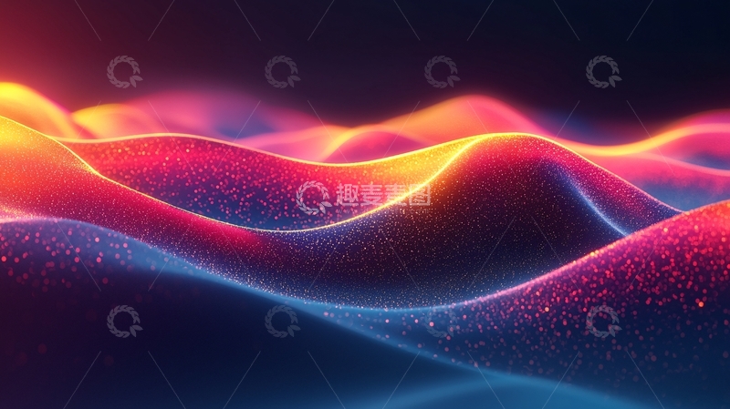 高清大图下载【趣麦麦图】抽象渐变波浪背景