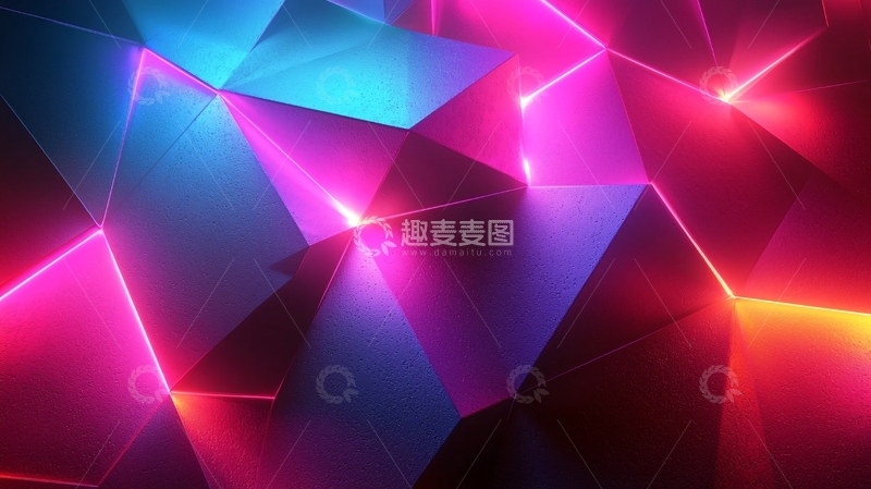 高清大图下载【趣麦麦图】多边形低多边形背景