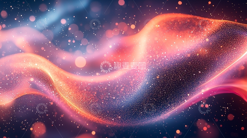 高清大图下载【趣麦麦图】抽象流动曲线光效