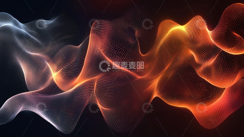 高清大图下载【趣麦麦图】彩色流体渐变波浪背景