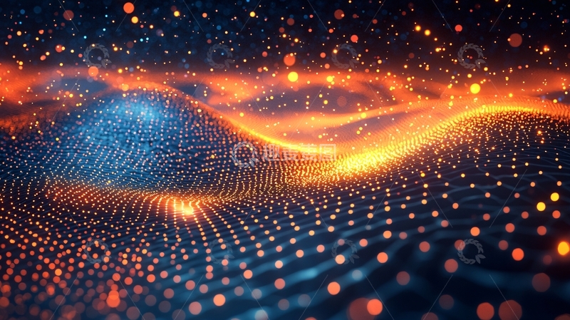 高清大图下载【趣麦麦图】未来科技感光点波浪