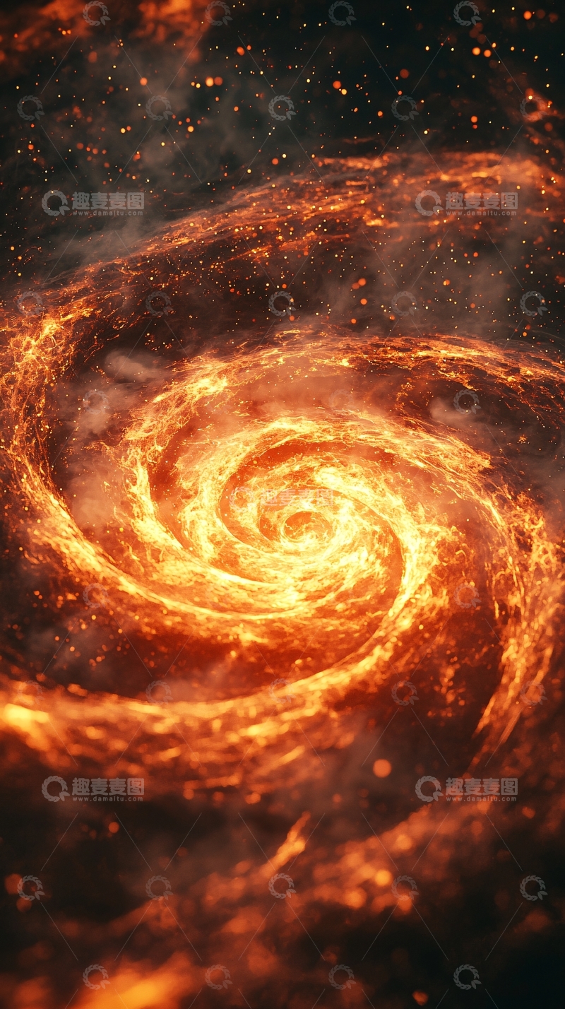 高清大图下载【趣麦麦图】火焰漩涡宇宙