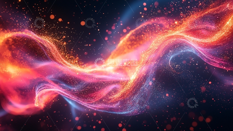 高清大图下载【趣麦麦图】绚丽星云光线抽象背景