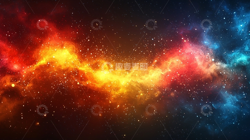 高清大图下载【趣麦麦图】色彩绚丽的星云背景