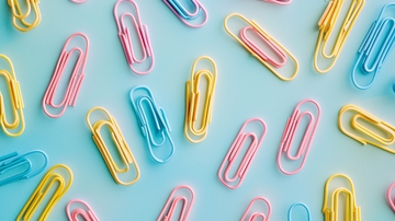 彩色回形针背景图