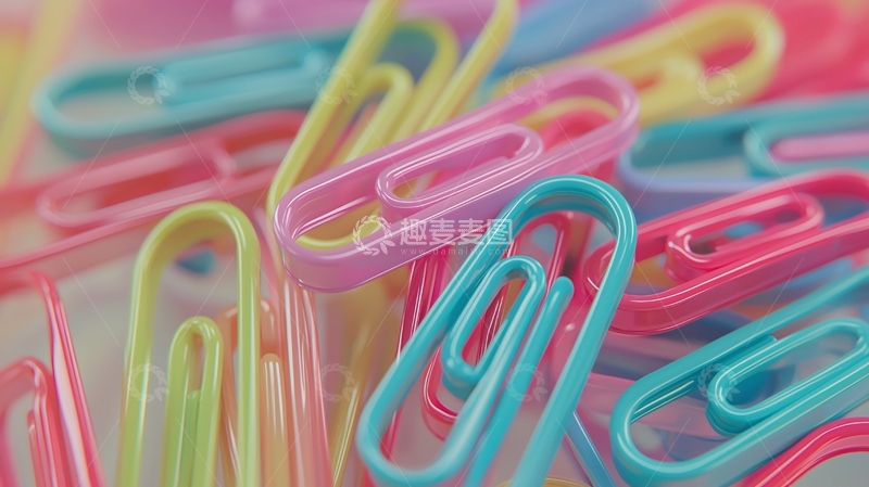 高清大图下载【趣麦麦图】彩色回形针