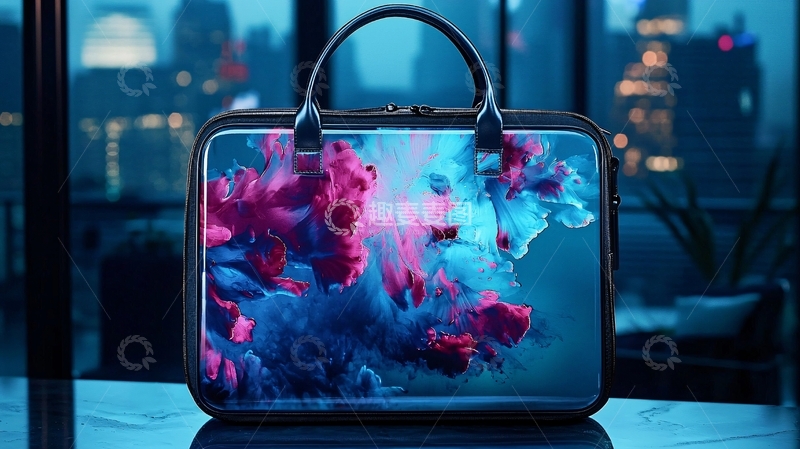 高清大图下载【趣麦麦图】黑色提手手提包