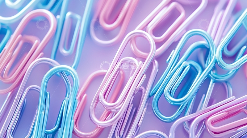 高清大图下载【趣麦麦图】彩色回形针