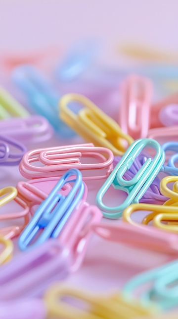 彩色回形针堆叠